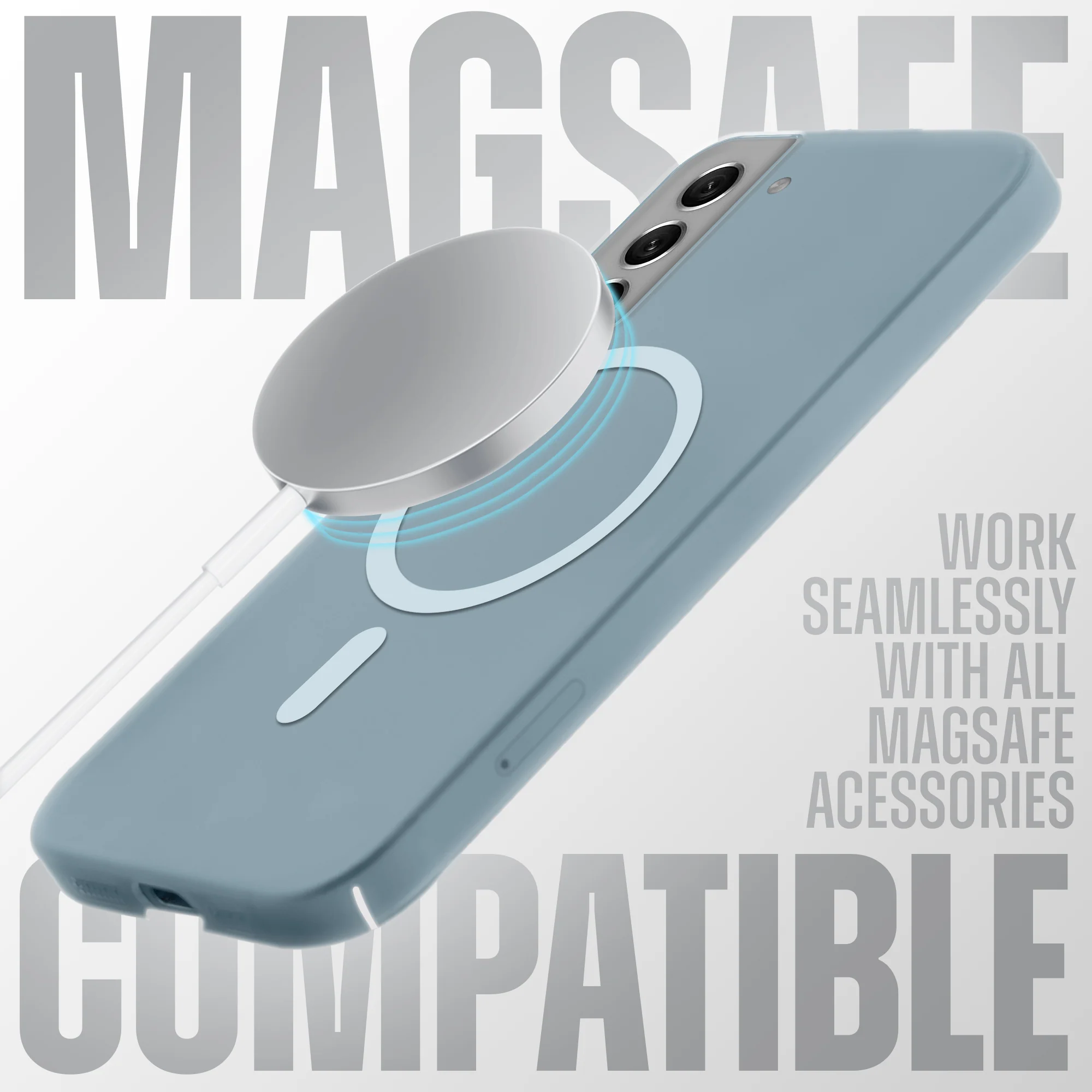 Frosted Slim Wireless Charging Support Case For Samsung S22 5G - Image 27