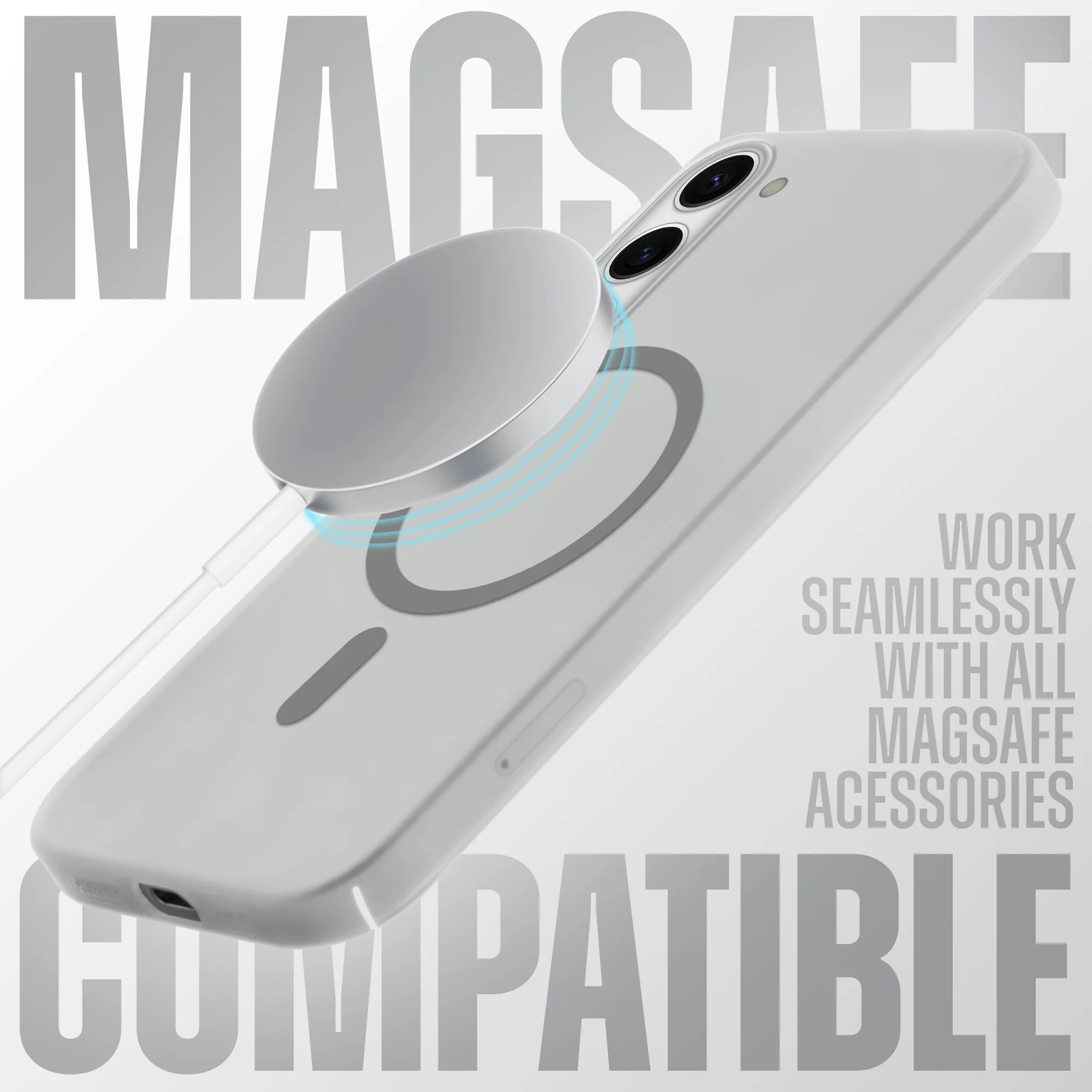 Frosted Slim Wireless Charging Support Case For Samsung S23 5G - Image 15