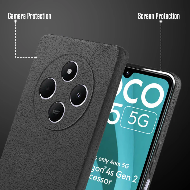 Sleek Textured Silicone Case for Poco C75 5G - Image 5