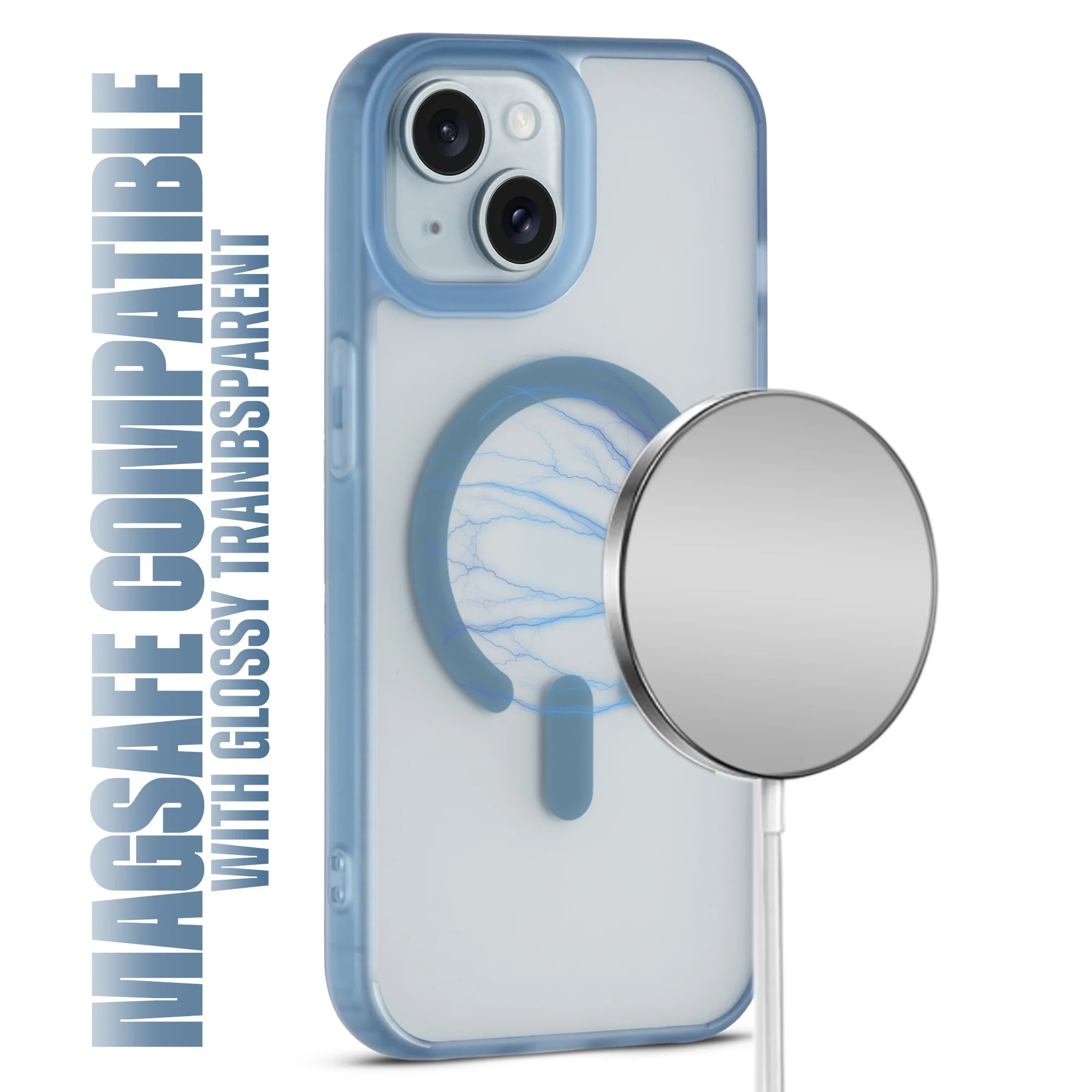 Slim Matte Finish Back With Wireless Charging Support-Compatible Cover for Apple iPhone 15 Plus - Image 16