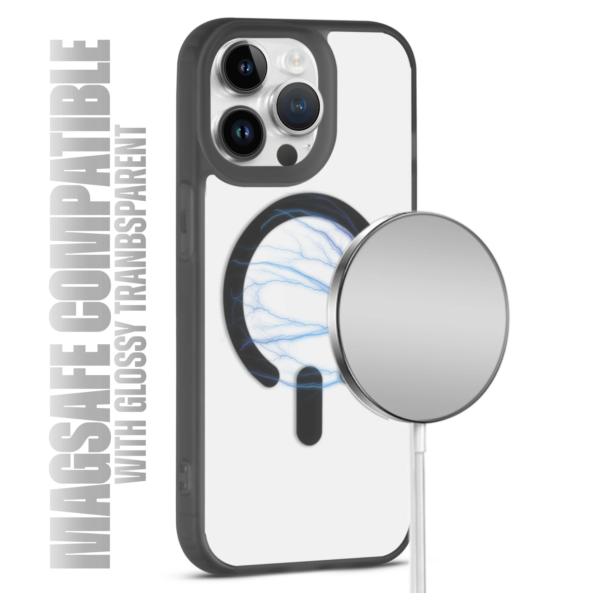 Slim Matte Finish Back With Wireless Charging Support-Compatible Cover for Apple iPhone 15 Pro Max - Image 4