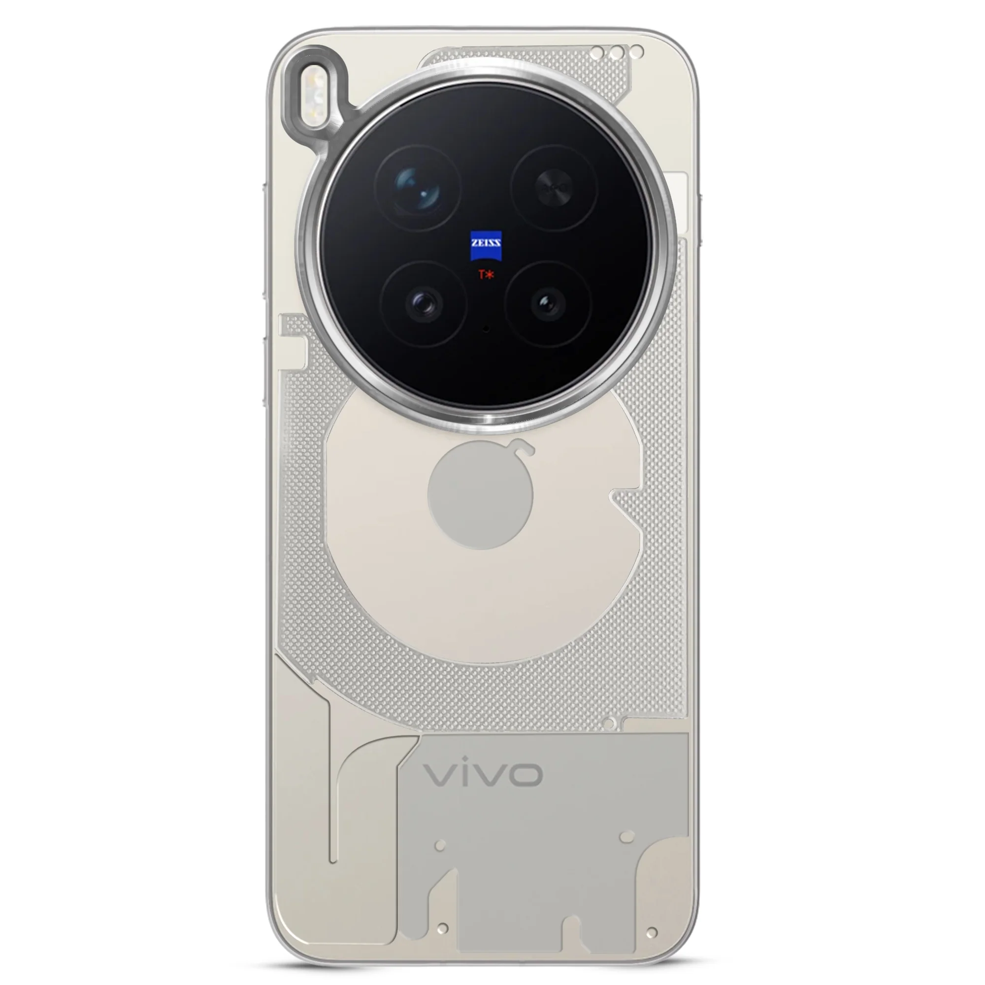 Slim Transparent TPU Back Cover with Silver Camera Ring for Vivo X300 Pro 5G - Image 3