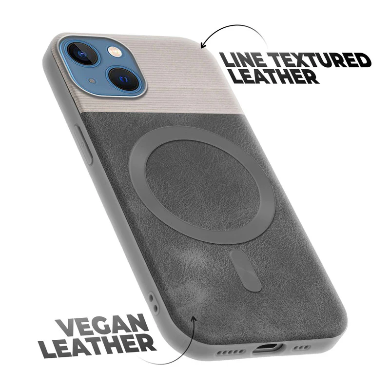 Smooth PU Leather Wireless Charging Support Back Cover for Apple iPhone 13 - Image 18