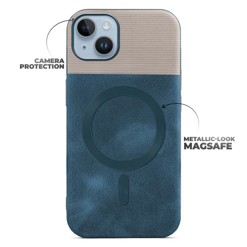 Smooth PU Leather Wireless Charging Support Back Cover for Apple iPhone 14 - Image 22