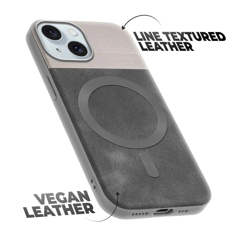Smooth PU Leather Wireless Charging Support Back Cover for Apple iPhone 15 - Image 12