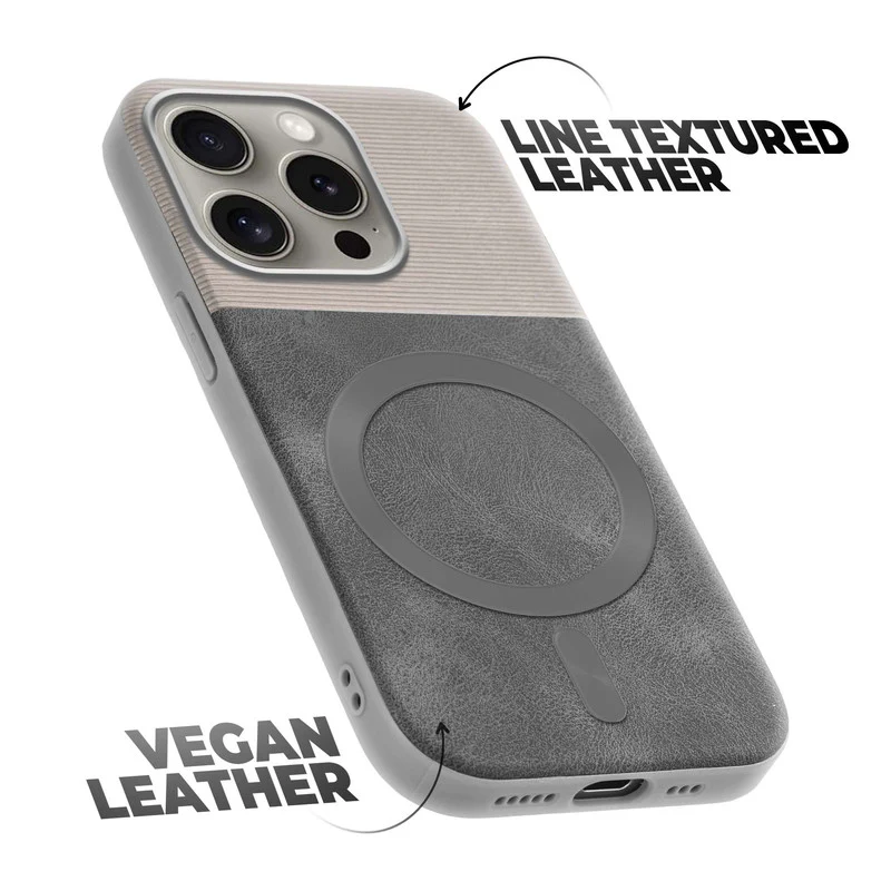 Smooth PU Leather Wireless Charging Support Back Cover for Apple iPhone 15 Pro Max - Image 24