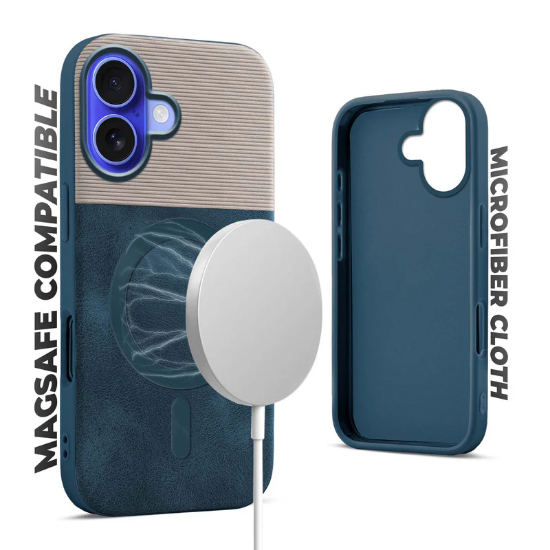 Smooth PU Leather Wireless Charging Support Back Cover for Apple iPhone 16 - Image 21