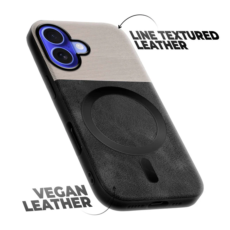 Smooth PU Leather Wireless Charging Support Back Cover for Apple iPhone 16 - Image 6