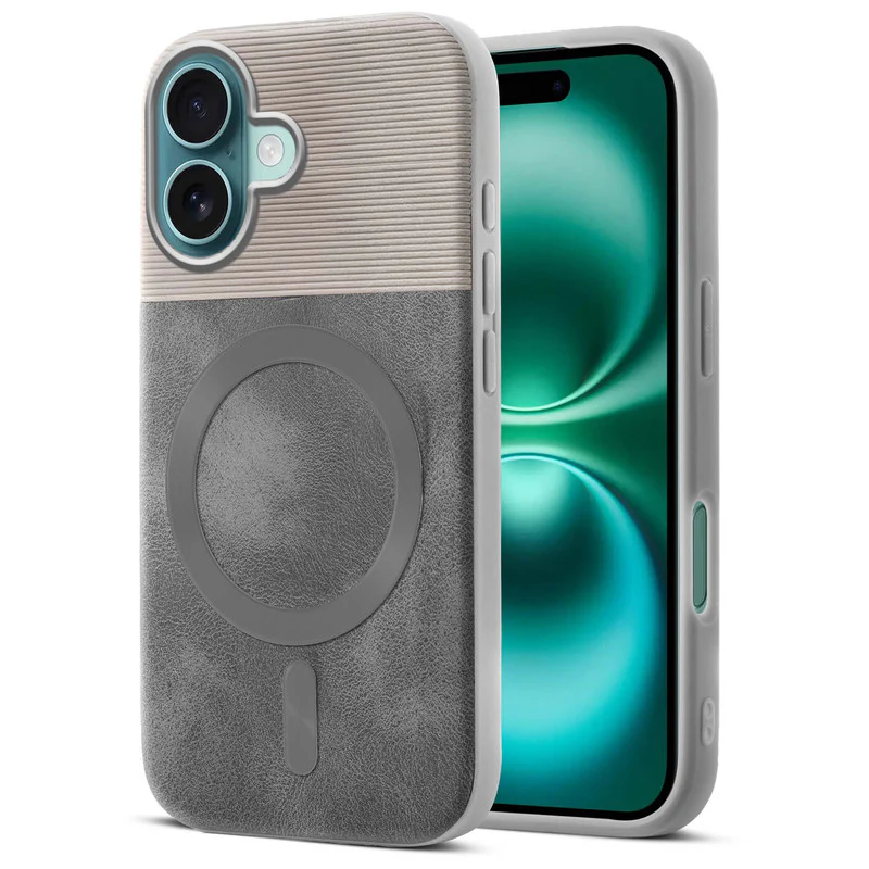 Smooth PU Leather Wireless Charging Support Back Cover for Apple iPhone 16 Plus - Image 13