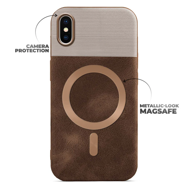 Smooth PU Leather Wireless Charging Support Back Cover for Apple iPhone X - Image 10