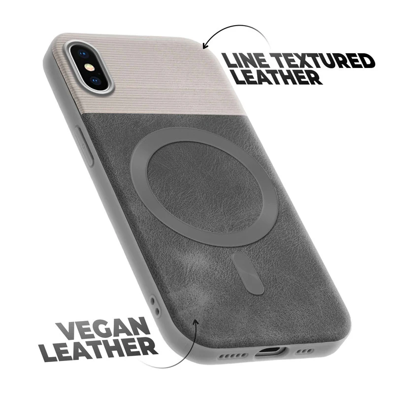 Smooth PU Leather Wireless Charging Support Back Cover for Apple iPhone X - Image 18