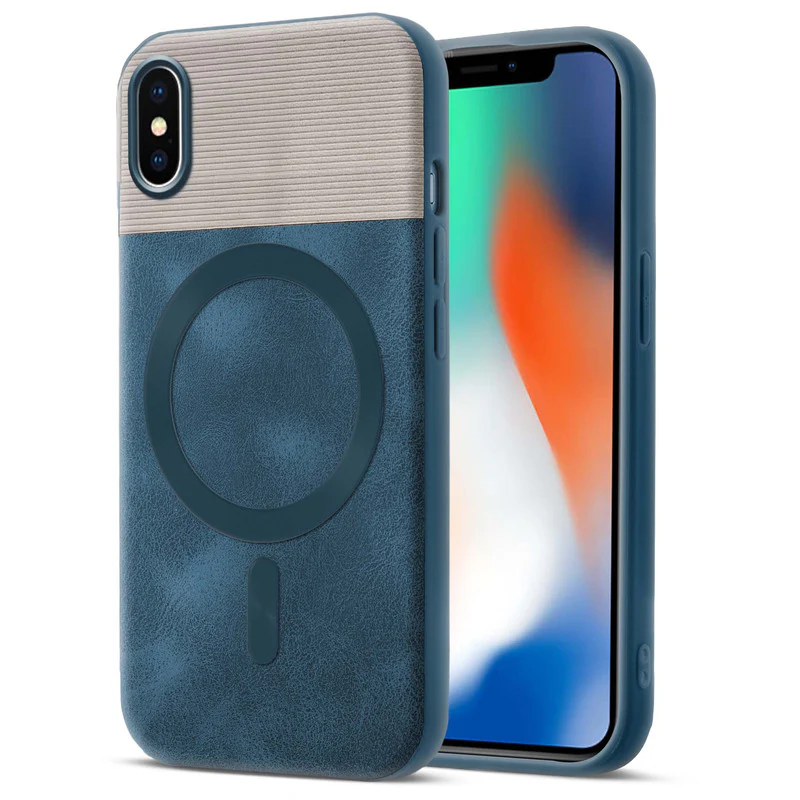 Smooth PU Leather Wireless Charging Support Back Cover for Apple iPhone X - Image 19