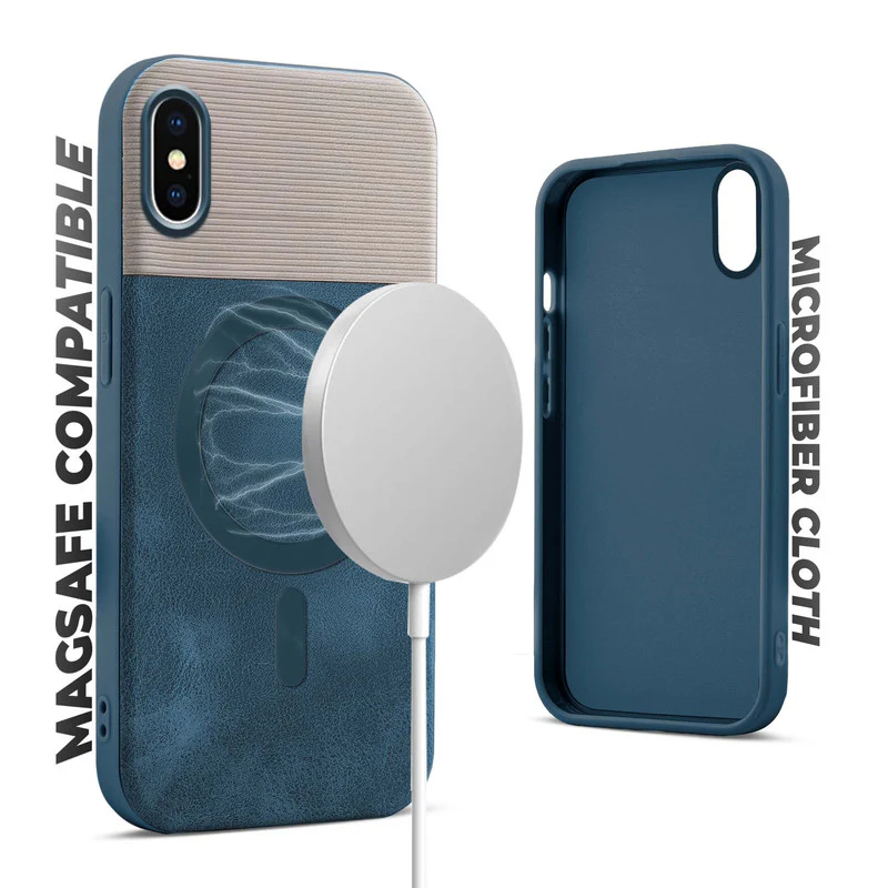 Smooth PU Leather Wireless Charging Support Back Cover for Apple iPhone X - Image 21