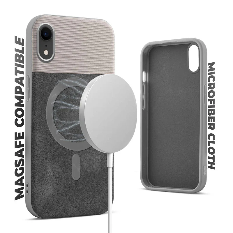 Smooth PU Leather Wireless Charging Support Back Cover for Apple iPhone XR - Image 9