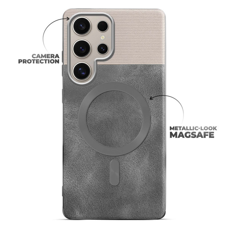 Smooth PU Leather Wireless Charging Support Back Cover for Samsung S24 Ultra 5G - Image 16