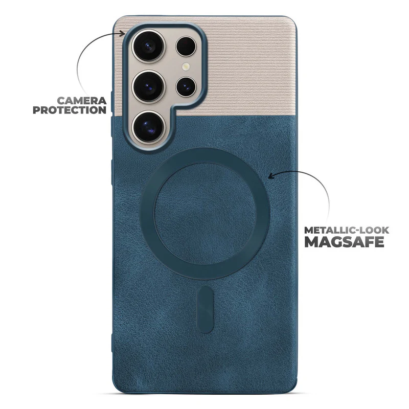 Smooth PU Leather Wireless Charging Support Back Cover for Samsung S24 Ultra 5G - Image 22