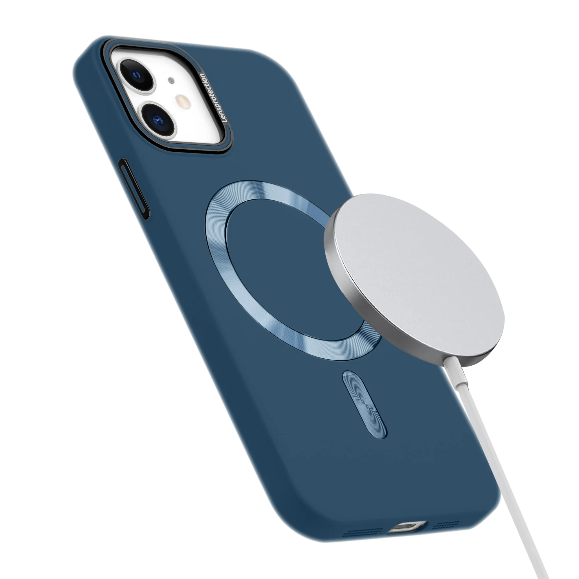 Smooth Silicone Finish Hard Back Wireless Charging Support Compatible Case for Apple iPhone 12 With Camera Protection - Image 28