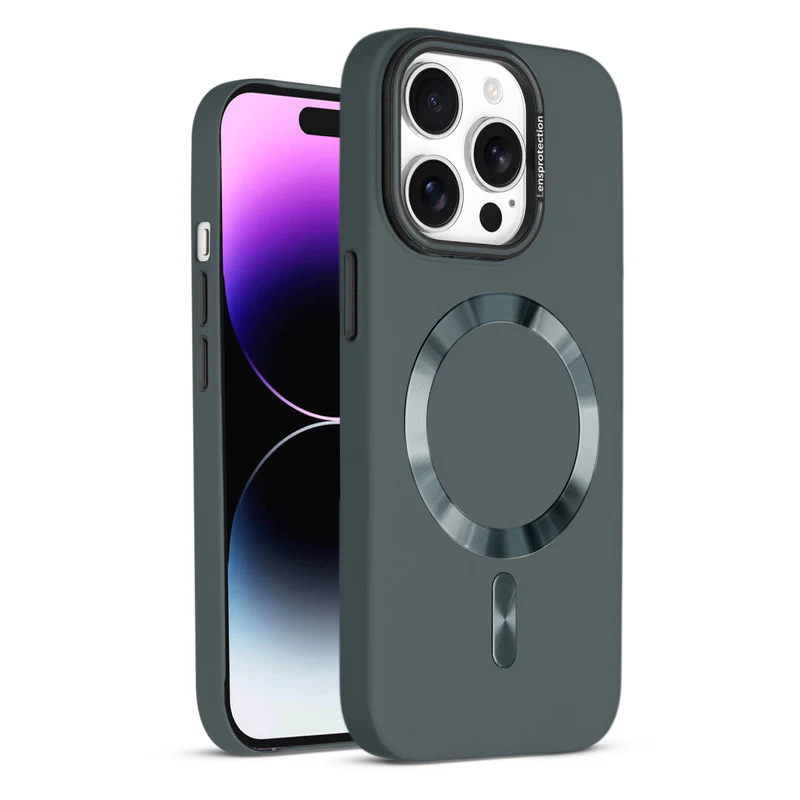 Smooth Silicone Finish Hard Back Wireless Charging Support Compatible Case for Apple iPhone 14 Pro Max With Camera Protection - Image 3
