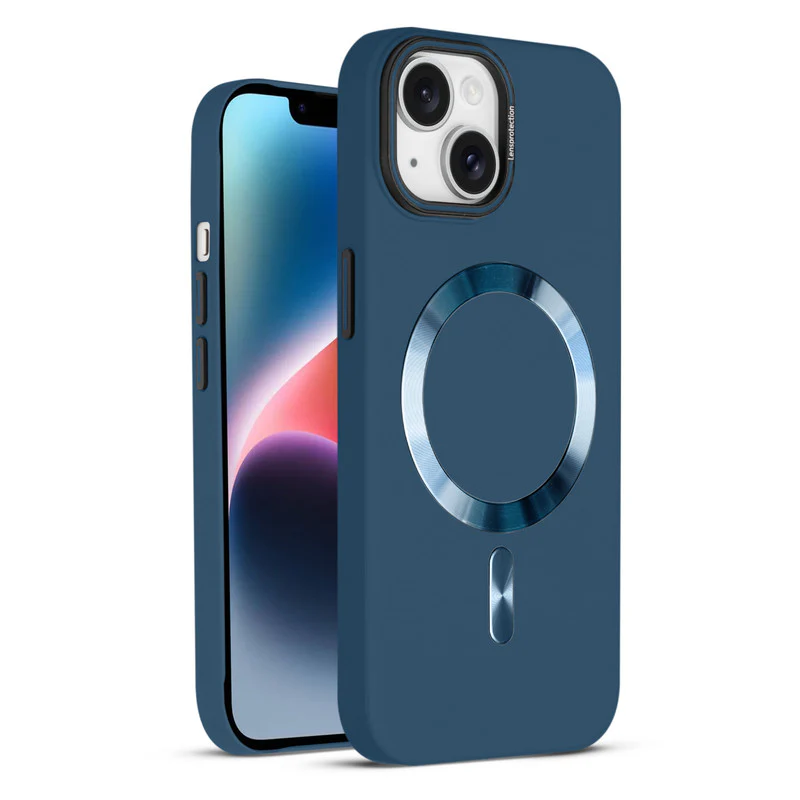 Smooth Silicone Finish Hard Back Wireless Charging Support Compatible Case for Apple iPhone 14 With Camera Protection - Image 27