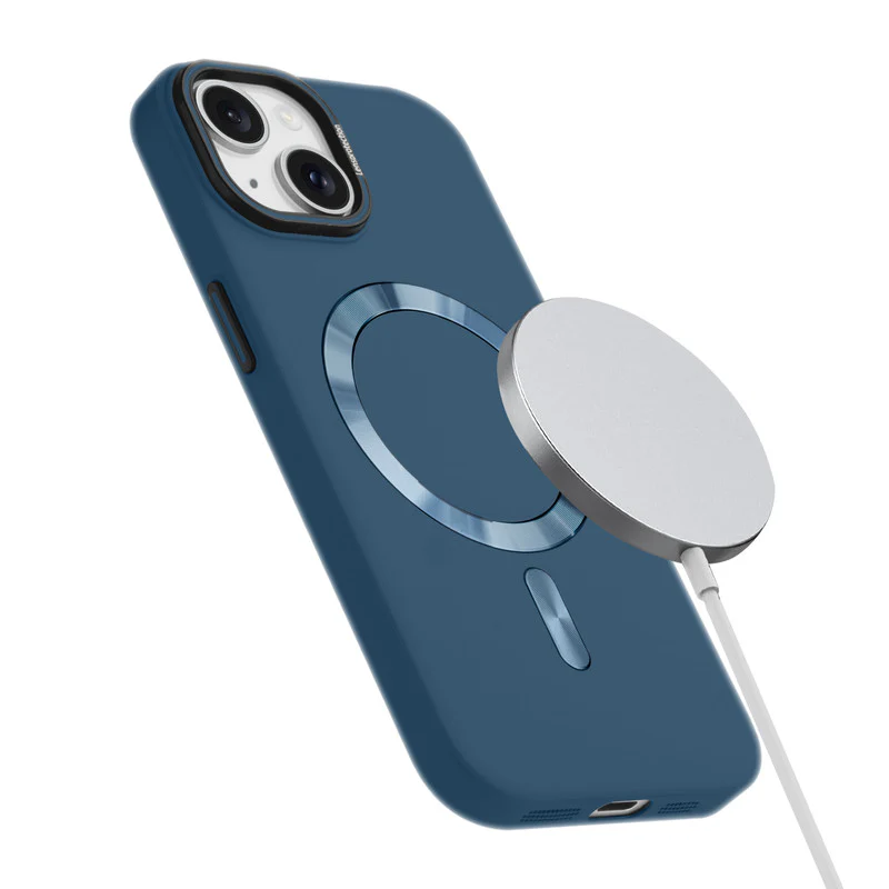 Smooth Silicone Finish Hard Back Wireless Charging Support Compatible Case for Apple iPhone 14 With Camera Protection - Image 28