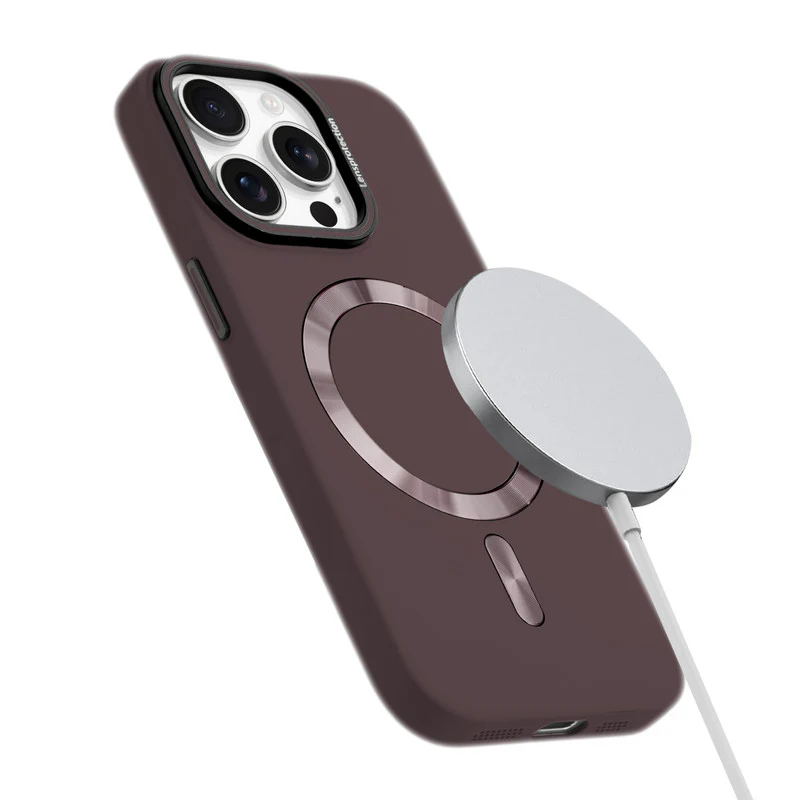 Smooth Silicone Finish Hard Back Wireless Charging Support Compatible Case for Apple iPhone 15 Pro With Camera Protection - Image 10