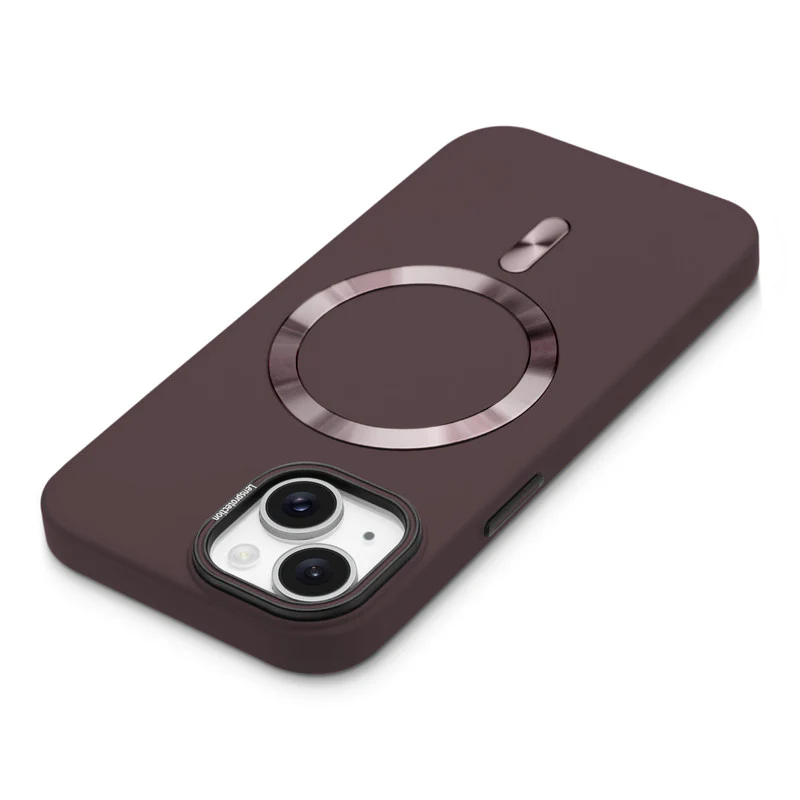 Smooth Silicone Finish Hard Back Wireless Charging Support Compatible Case for Apple iPhone 15 With Camera Protection - Image 11