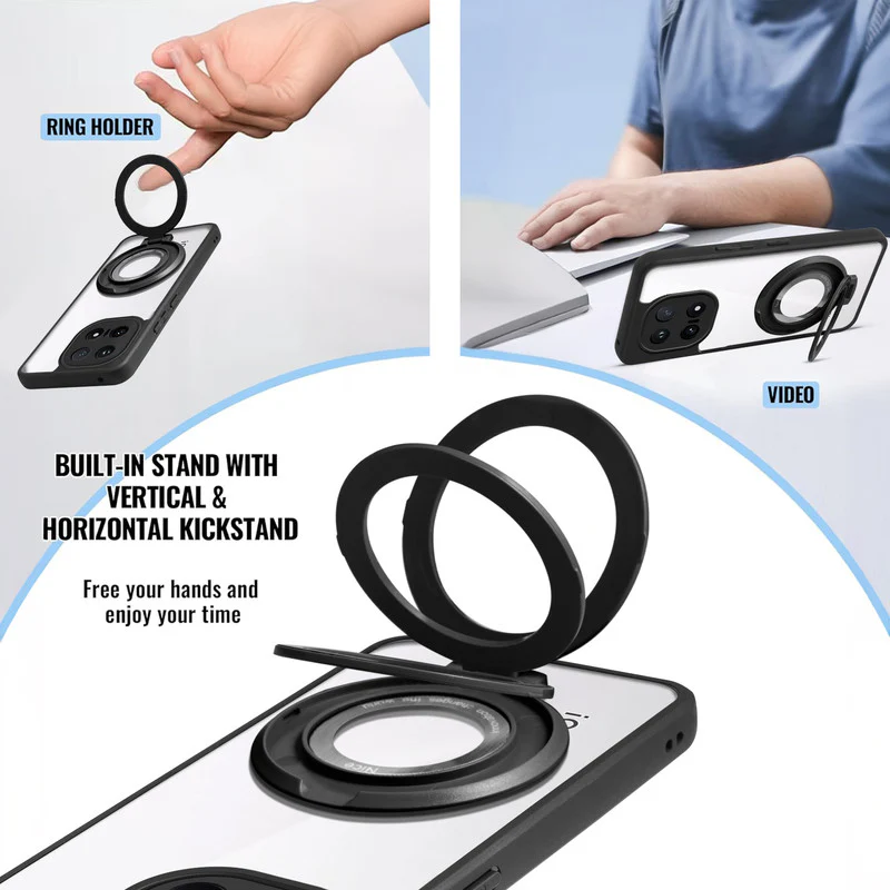 Soft Frame Clear Case Ring Holder Kickstand For iQOO 15 5G - Image 3