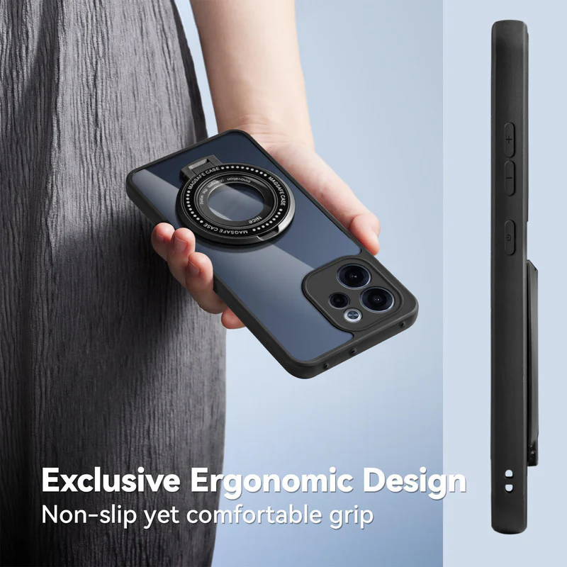 Soft Frame Clear Case Ring Holder Kickstand For Oppo Reno 15C 5G - Image 5