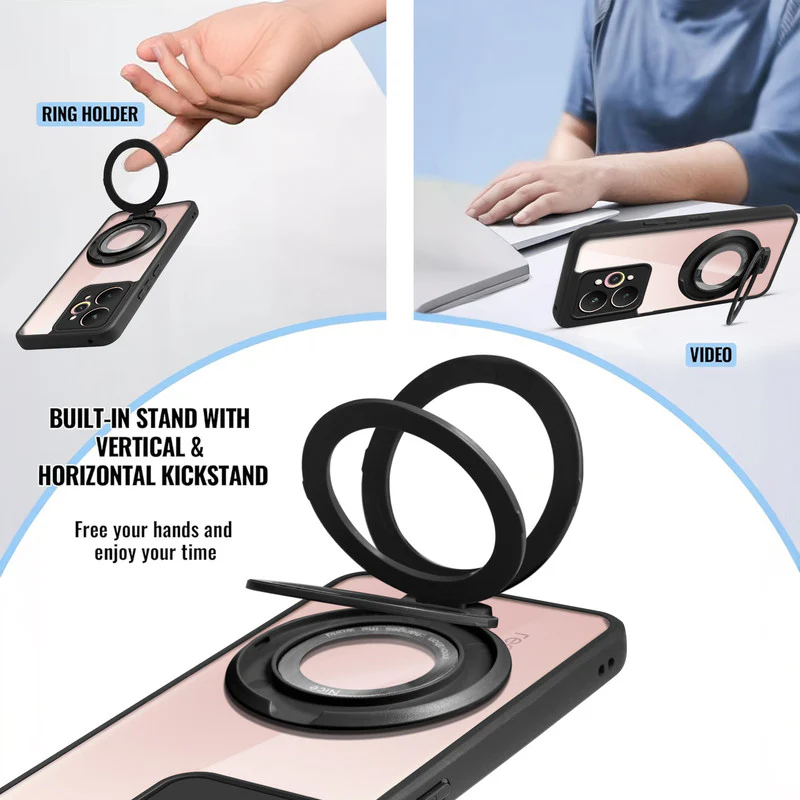 Soft Frame Clear Case Ring Holder Kickstand For Realme 15 5G - Image 4