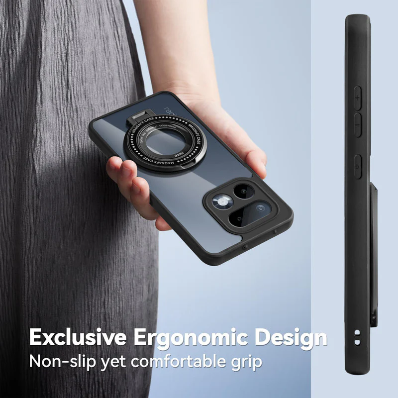 Soft Frame Clear Case Ring Holder Kickstand For Realme 16 Pro 5G - Image 5