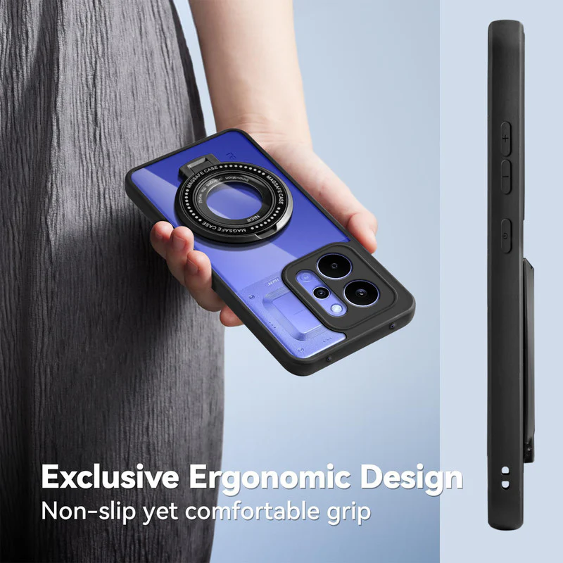 Soft Frame Clear Case Ring Holder Kickstand For Realme P4 Power 5G - Image 5