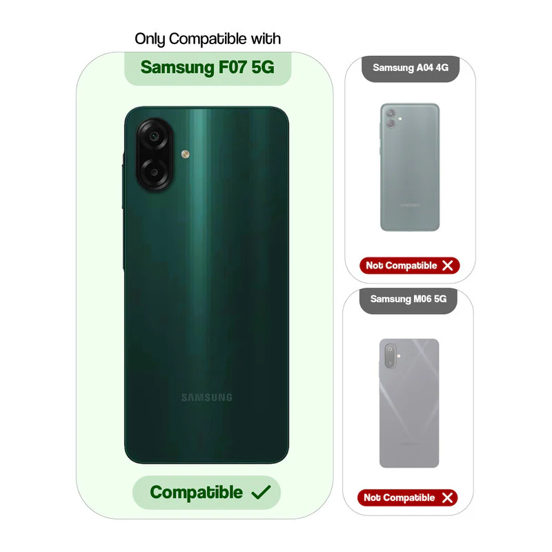 Soft Frame Clear Case Ring Holder Kickstand For Samsung F07 - Image 2