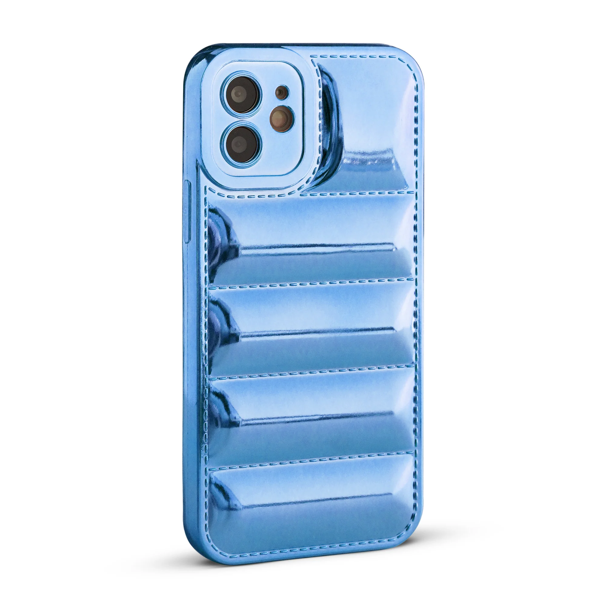 Soft Silicone 3D Shiny Puffer Pattern Case for Apple iPhone 12 - Image 10