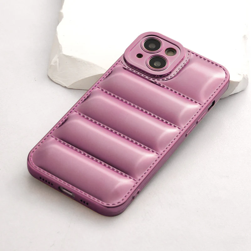 Soft Silicone 3D Shiny Puffer Pattern Case for Apple iPhone 13 - Image 15