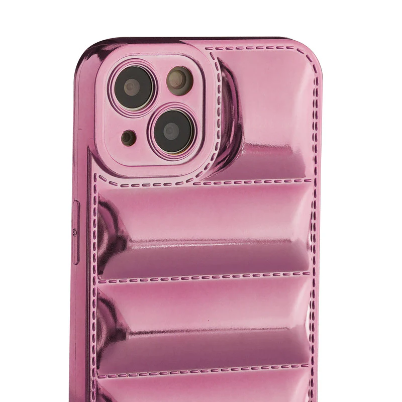 Soft Silicone 3D Shiny Puffer Pattern Case for Apple iPhone 13 - Image 20