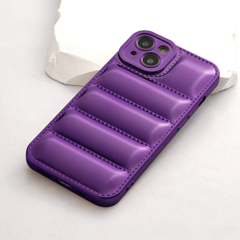 Soft Silicone 3D Shiny Puffer Pattern Case for Apple iPhone 13 - Image 21