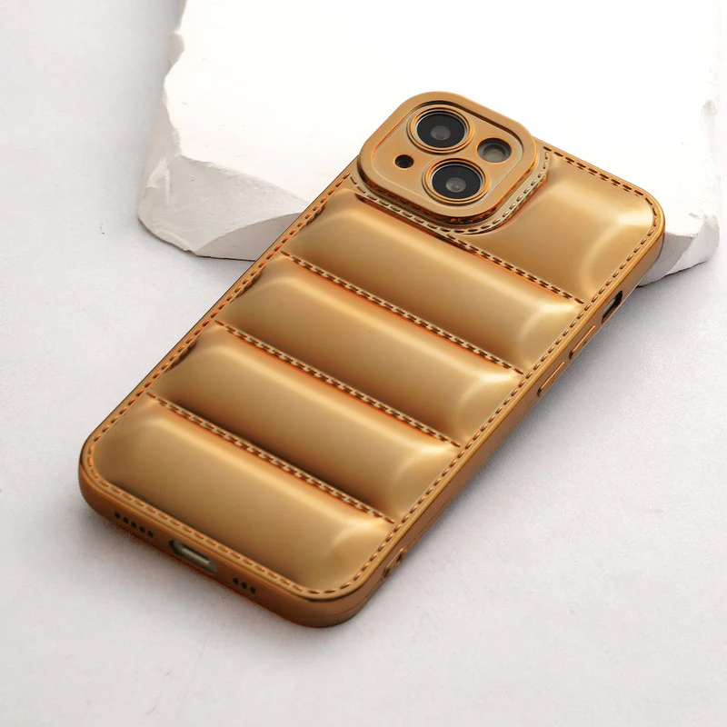 Soft Silicone 3D Shiny Puffer Pattern Case for Apple iPhone 14 - Image 3