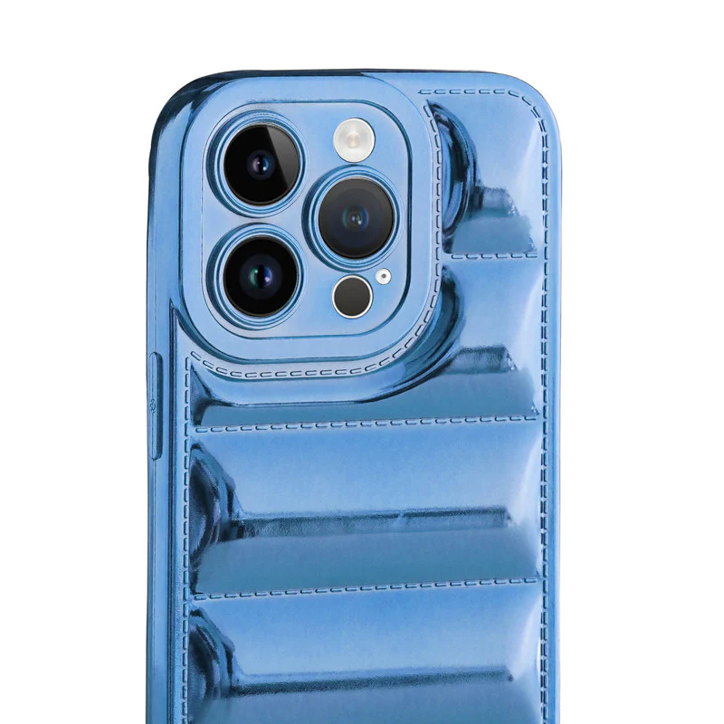 Soft Silicone 3D Shiny Puffer Pattern Case for Apple iPhone 14 Pro Max - Image 18