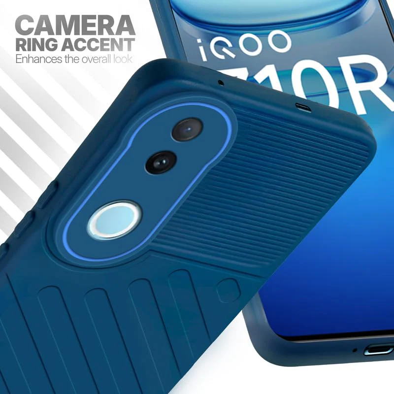 Soft Silicone Back Cover with Dual Pattern Design for iQOO Z10R 5G - Image 18