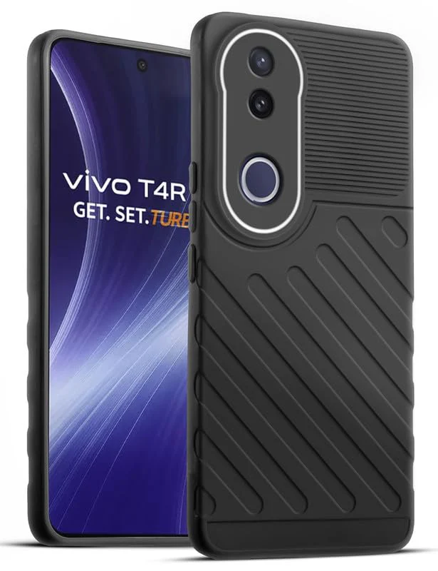 Soft Silicone Back Cover with Dual Pattern Design for Vivo T4R 5G - Image 32