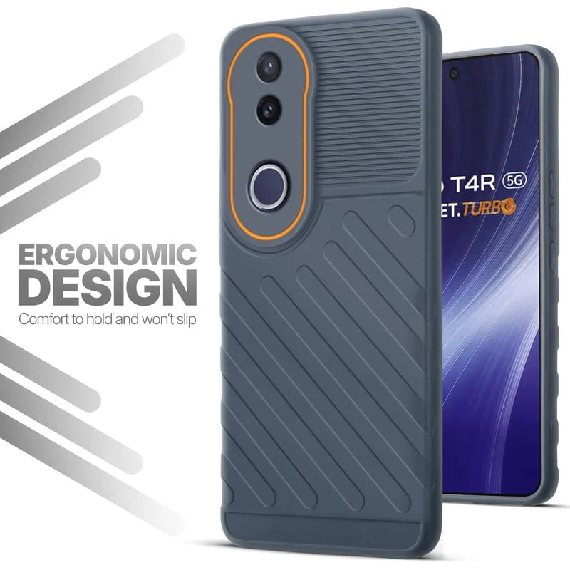 Soft Silicone Back Cover with Dual Pattern Design for Vivo T4R 5G - Image 37