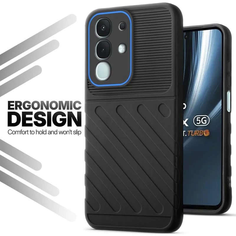 Soft Silicone Back Cover with Dual Pattern Design for Vivo T4x 5G - Image 19