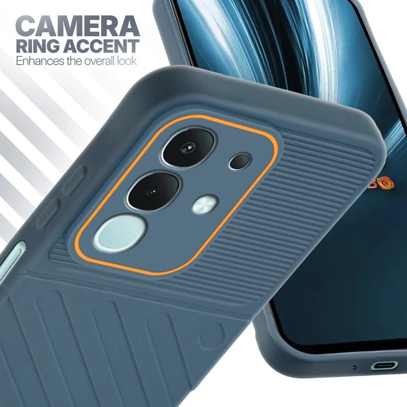 Soft Silicone Back Cover with Dual Pattern Design for Vivo T4x 5G - Image 42