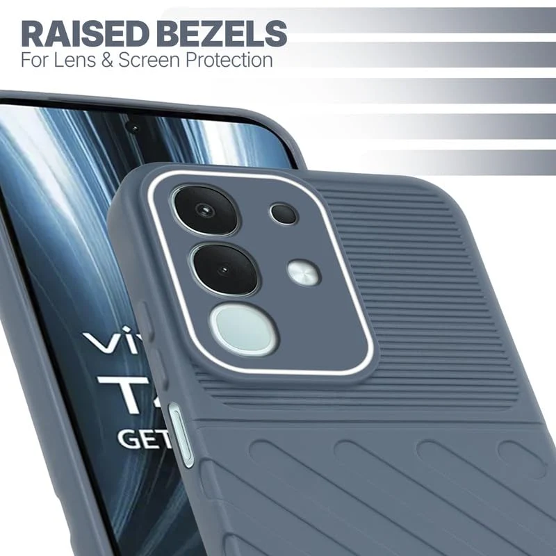 Soft Silicone Back Cover with Dual Pattern Design for Vivo T4x 5G - Image 46
