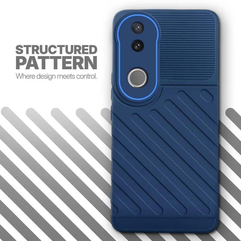 Soft Silicone Back Cover with Dual Pattern Design for Vivo V50 5G - Image 17