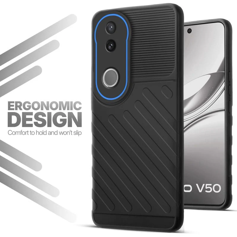 Soft Silicone Back Cover with Dual Pattern Design for Vivo V50 5G - Image 19