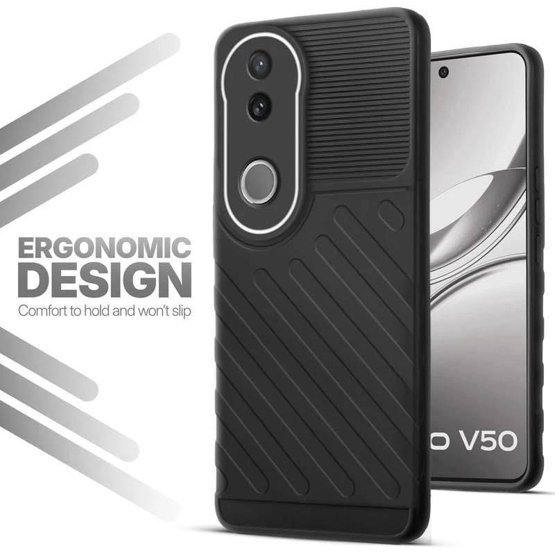 Soft Silicone Back Cover with Dual Pattern Design for Vivo V50 5G - Image 31