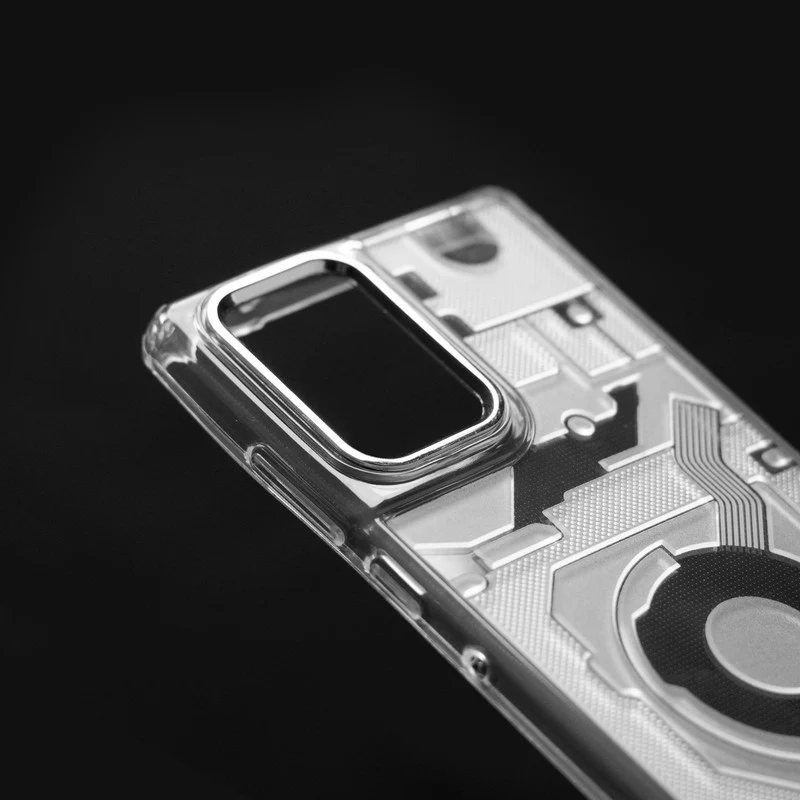 Soft Transparent Frosted Matte Silicone TPU With Silver Ring Camera Protection Back Cover for Motorola Moto G96 5G - Image 5