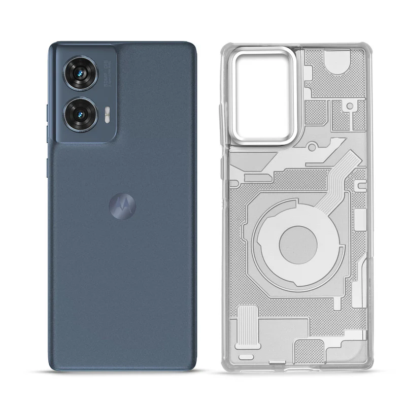 Soft Transparent Frosted Matte Silicone TPU With Silver Ring Camera Protection Back Cover for Motorola Moto G96 5G - Image 6