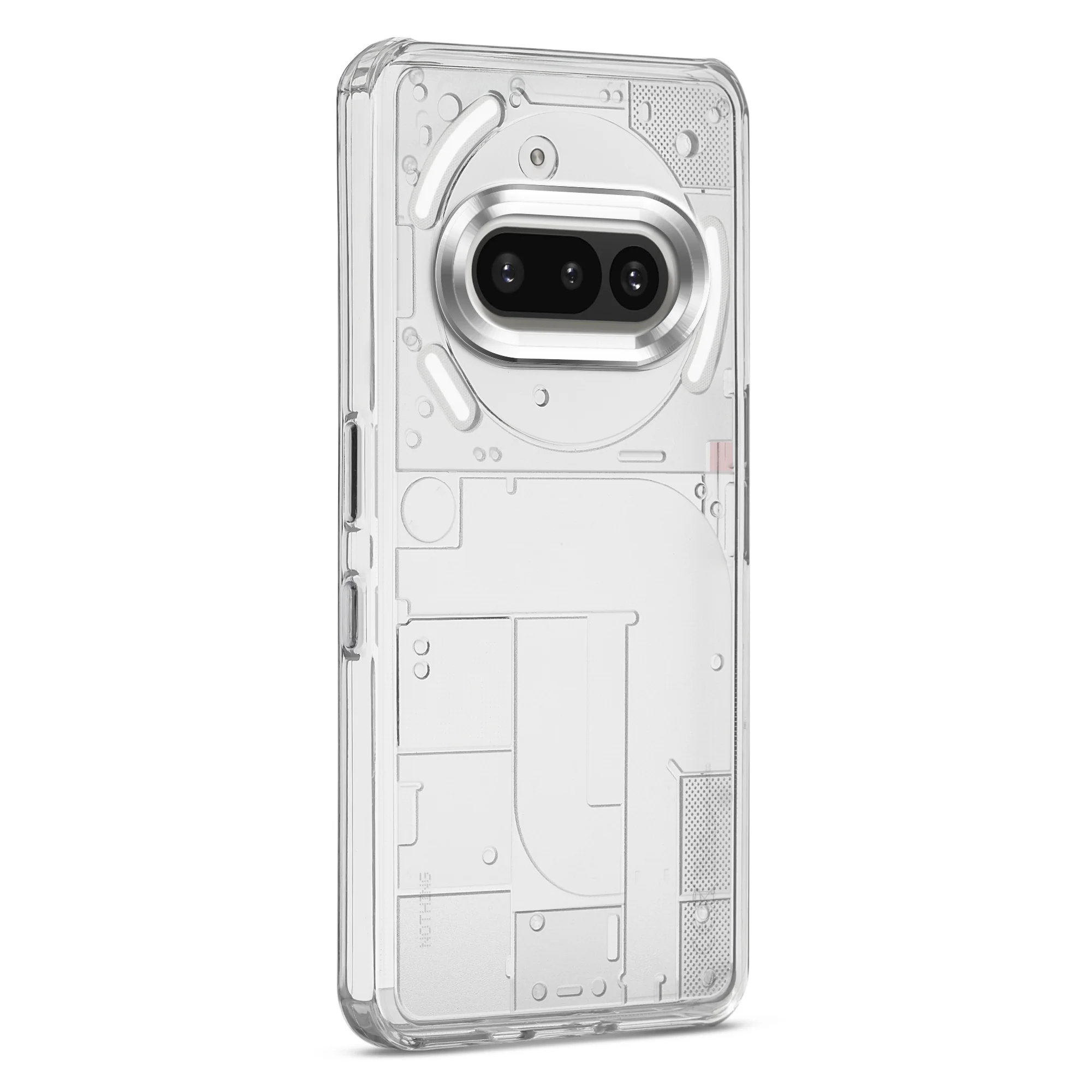 Soft Transparent Frosted Matte Silicone TPU With Silver Ring Camera Protection Back Cover for Nothing Phone 3A 5G - Image 4
